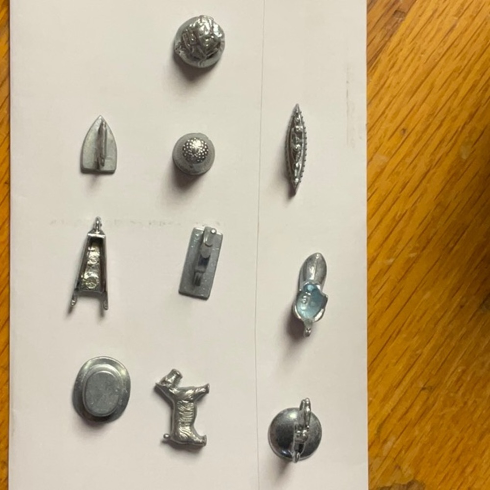 Vintage Set Of Pieces for Monopoly 1988